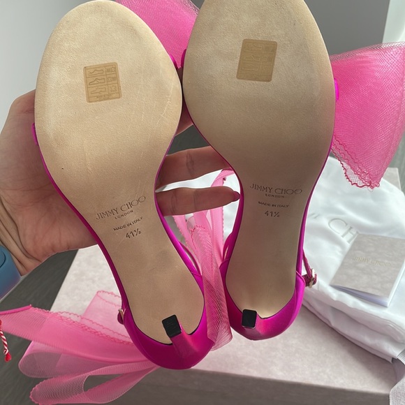 BRAND NEW Jimmy Choo Aveline 100 FUSCHIA - Picture 4 of 6